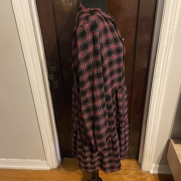 Loft Shimmer Plaid Tiered Dress - Picture 10 of 16